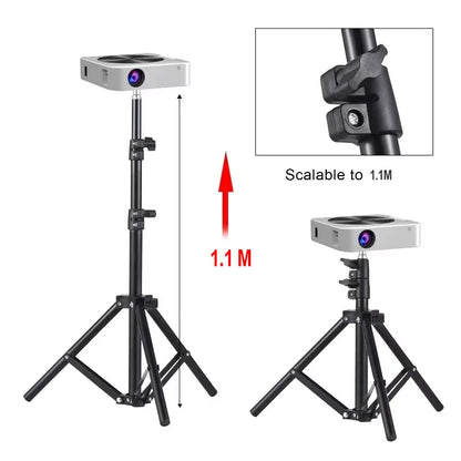 Universal Projector Tripod Stand Stretchable Projector Bracket Aluminum Alloy Portable Holder Adjustable Height for LCD Project